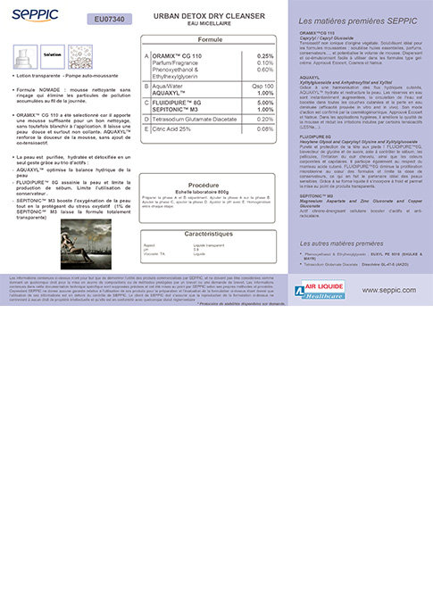 EU07340 - Urban detox dry cleanser eau micellaire