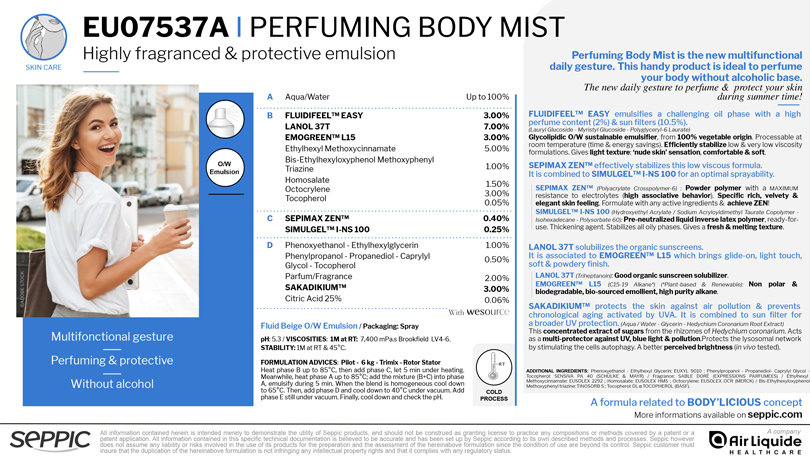 EU07537A - Perfuming body mist