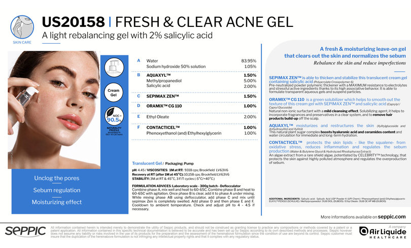 US20158 - Fresh & clear acne gel