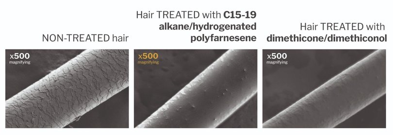 Hair treated with c15-19
