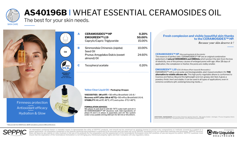 AS40196B Wheat essential ceramosides oil GB