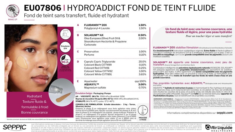 EU07806 - HYDRO’ADDICT FOND DE TEINT FLUIDE