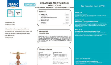 EU06955T - Cream gel moisturizing novel care with fresh and soft cushion sensations