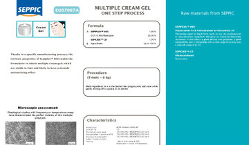 EU07067A - Multiple cream gel one step process