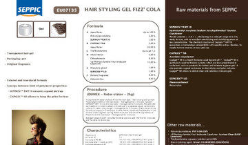 EU07135 Hair styling gel FIZZ'COLA | SEPPIC