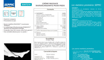 EU07210 - Crème massage rafraîchaissante pour pieds