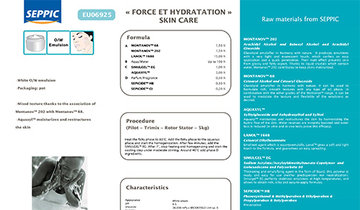 EU06925 - "Force et hydratation" skin care