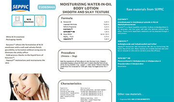 EU06944A - Moisturizing water-in-oil body lotion smooth and silky texture