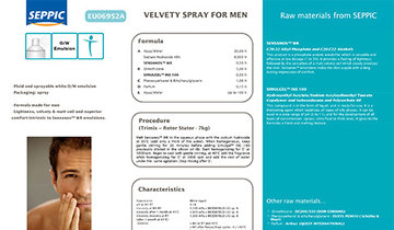 EU06952A - Velvety spray for men