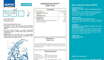 EU07068B - Subzero GELTRAP™ body care
