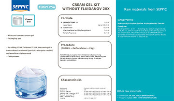 EU07175A - Cream gel kit without Fluidanov 20x