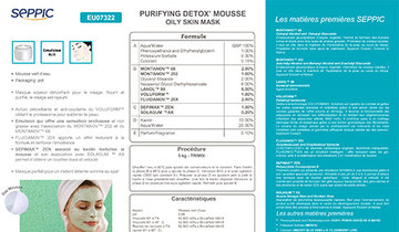 EU07322 - Purifying detox’ mousse oily skin mask