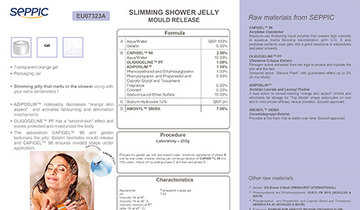 EU07323A - Slimming shower jelly mould release