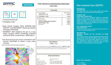 EU07335A - Pop rocks energizing mousse acid gel