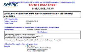 SDS - Simulsol AS 48