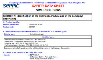 SDS SIMULSOL B 865