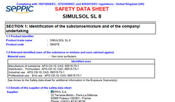 SDS - SIMULSOL SL 8
