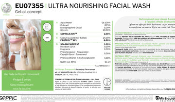 EU07355 - Ultra nourishing facial wash Gel oil concept