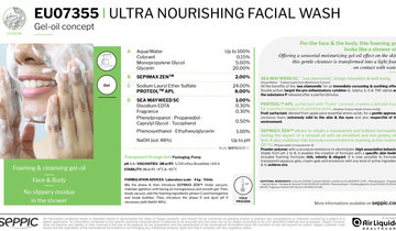 EU07355 - Ultra nourishing facial wash Gel oil concept