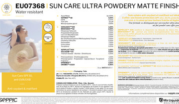 EU07368 - Sun care ultra powdery matte finish water resistant