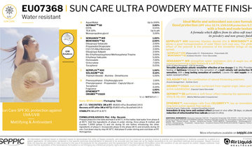 EU07368 - Sun care ultra powdery matte finish water resistant