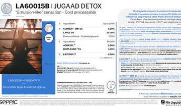 LA60015B - Jugaad detox "emulsion-like" sensation-cold processable