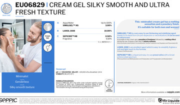 EU06829 - Cream gel silky-smooth and ultra fresh texture