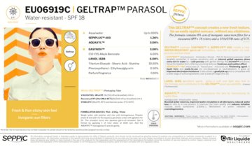 EU06919C - GELTRAP  parasol water-resistant SPF 18 